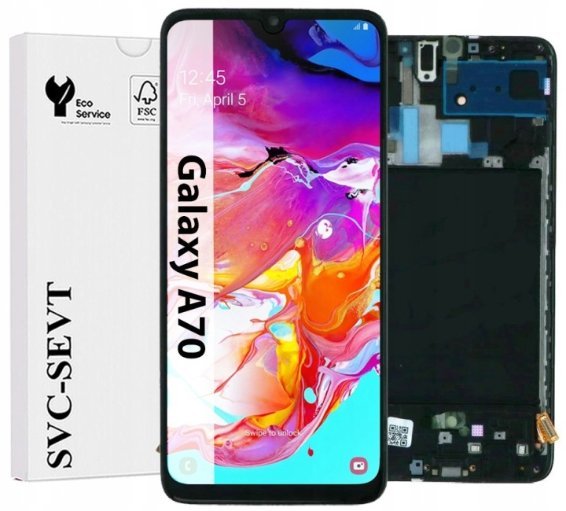 UTS-Group Wyświetlacz Do Samsung Galaxy A70 A705 A705F Ramka Oryginał LCD Ekran