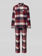 Piżamy męskie - Piżama z kieszenią na piersi i listwą guzikową - miniaturka - grafika 1