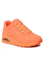 Sneakersy damskie - Skechers Sneakersy Night Shades 73667/ORG Pomarańczowy - miniaturka - grafika 1