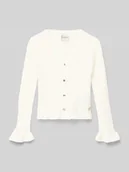 Swetry dla dziewczynek - Kurtka z dzianiny z listwą guzikową - miniaturka - grafika 1