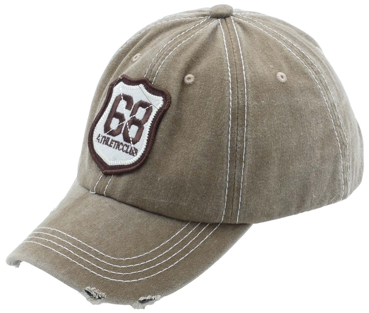 Czapka Z Daszkiem Męska Bejsbolówka Jeansowa 68 Brązowa Patrolówka Farmerka