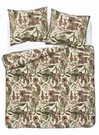 Pościel - Pościel 220x200 kremowa zielona ciemna ceglasta Lame Percale - miniaturka - grafika 1