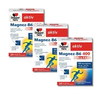 Witaminy i minerały - 3x Doppelherz® aktiv Magnez-B6 400 UltraFAST, 3x20 saszetek ZESTAW - miniaturka - grafika 1