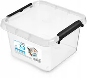 Pudła i pojemniki do przechowywania - ORPLAST Wytrzymały Przezroczysty Pojemnik z Pokrywką 3 l SimpleStore Orplast - miniaturka - grafika 1