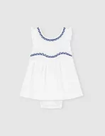Sukienki - Gocco Sukienka dla dziewczynek Vestido Gasa Bordados, biały, 18 Miesiące - miniaturka - grafika 1