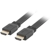 Kable - Lanberg lanberg Kabel HDMI-HDMI v2.0 1.8m czarny płaski 4K 60Hz pełna miedź (CA-HDMI-21CU-0018-BK) - miniaturka - grafika 1