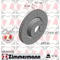 Tarcze hamulcowe - Tarcza hamulcowa ZIMMERMANN 550.5601.52 - miniaturka - grafika 1