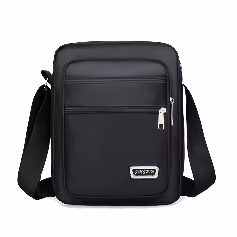 Męska Sportowa Torba na Ramię Czarna Crossbody Oxford