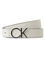 Paski - Calvin Klein Damski pasek skórzany Kobiety skóra biały jednolity, 75 - miniaturka - grafika 1