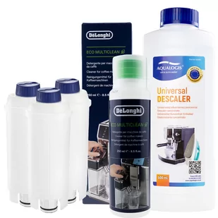 Zestaw Delonghi - AL-S002 3szt, MultiClean DLSC550, Uniwersalny Odkamieniacz 500ml - Akcesoria i części do ekspresów do kawy Zestaw Delonghi - AL-S002 3szt, MultiClean DLSC550, Uniwersalny Odkamieniacz 500ml - Akcesoria i części do ekspresów do kawy - miniaturka - grafika 1