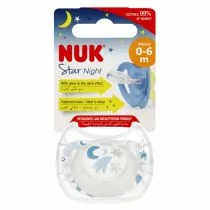 Nuk Smoczek uspokajający silikonowy 0-6m Star Night 10175287 - Smoczki uspokajające - miniaturka - grafika 1