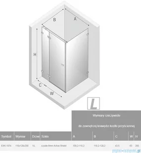 New Trendy Avexa Gold 110x200 EXK-1874 - Kabiny prysznicowe - miniaturka - grafika 4