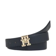 Paski - Pasek Damski Tommy Hilfiger Th Logo Bombe Rev 3.0 AW0AW16019 Granatowy - miniaturka - grafika 1