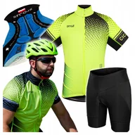 Spodenki rowerowe - Strój Kolarski Męski rozm. L Koszulka Spodenki Rowerowe z Wkładką Żelową - miniaturka - grafika 1