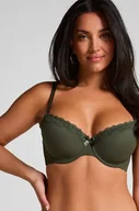 Biustonosze - Hunkemöller Biustonosz usztywniany z fiszbinami Lola Zielony - miniaturka - grafika 1