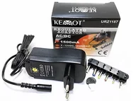 Zasilacze do laptopów - Kemot Zasilacz regulowany 3-12V DC URZ1187 1500mA wtyki URZ1187 - miniaturka - grafika 1