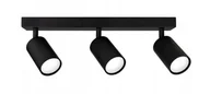 Lampy sufitowe - Superled Spoti lampa sufitowa (spot) 3-punktowa czarna - miniaturka - grafika 1