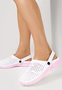 Biało-Różowe Klapki Iphiope - Klapki i japonki damskie - miniaturka - grafika 1