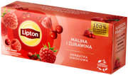 Herbata - Lipton Herbata owocowa o smaku maliny i żurawiny 20 torebek - miniaturka - grafika 1