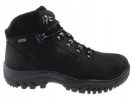 Buty trekkingowe męskie - Buty 4F trekking OBMH258 czarny skóra, membrana 42 - miniaturka - grafika 1