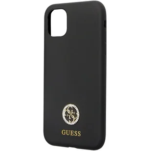 Guess GUHCN614DGPK iPhone 11 / Xr 6.1" czarny/black hardcase Silicone Logo Strass 4G - Etui i futerały do telefonów - miniaturka - grafika 6