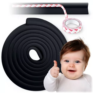Ricokids, Taśma zabezpieczająca piankowa czarna do mebli narożniki osłona krawędzi 600cm - Zabezpieczenia dla dzieci - miniaturka - grafika 1