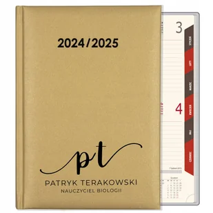 KALENDARZ DLA NAUCZYCIELA 2024/2025 ZŁOTY PREZENT TERMINARZ NAUCZYCIELA WZ - Kalendarze - miniaturka - grafika 1