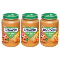 BoboVita Morele banany i jabłka po 6 miesiącu Zestaw 3 x 190 g - Desery dla dzieci - miniaturka - grafika 1