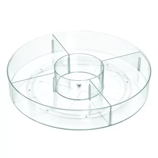 Okrągły przezroczysty pojemnik iDesign The Home Edit, ⌀ 45,7 cm - Pojemniki na przyprawy - miniaturka - grafika 1