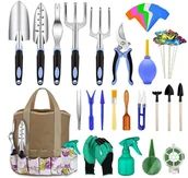 Pozostałe narzędzia ogrodowe - Zestaw narzędzi ogrodowych, 14-częściowy zestaw ze stali nierdzewnej - niebieski - miniaturka - grafika 1