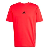 Koszulki męskie - adidas Mężczyźni ESSENTIALS SMALL LOGO SINGLE JERSEY TEE, pure ruby/black, L - miniaturka - grafika 1