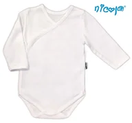Body dla niemowląt - BODY DŁUGI RĘKAW BIAŁE BASIC 010 02 ECRU NICOL 52 - miniaturka - grafika 1
