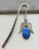 Zakładki do książek - ZAKŁADKA DO KSIĄŻKI ANIOŁ AGAT NIEBIESKI PREZENT - miniaturka - grafika 1