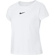 Koszulki i topy damskie - Nike dziewczęcy T-shirt G NKCT DRY TOP SS T-shirt, biały/(czarny), XL - miniaturka - grafika 1