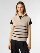 Kamizelki damskie - Franco Callegari - Damska kamizelka dzianinowa, beżowy|wielokolorowy - miniaturka - grafika 1