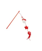 Zabawki dla kotów - BUBA Zabawka świąteczna Wędka z bałwanem kot - miniaturka - grafika 1