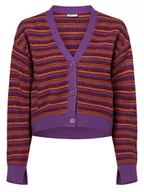 Swetry damskie - Noisy May - Kardigan damski  NMSelina, lila|wielokolorowy - miniaturka - grafika 1