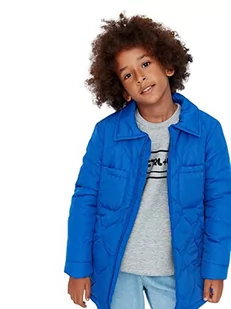 Trendyol Herren Regular Zweireihig Plain Webstoff Winterjacke Płaszcz dziecięcy, Niebieski, 4–5 años - Kurtki i płaszcze dla chłopców - miniaturka - grafika 1