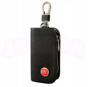 SKÓRZANE ETUI na klucze FIAT logo KLUCZYK samochodowy ELEGANCKI brelok - Etui na klucze - miniaturka - grafika 1