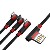 Kable USB - Proda Proda Sparta kabel kątowy 3w1 5A 1m biały PD-B11th proda_20191205135632 - miniaturka - grafika 1