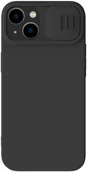 Etui i futerały do telefonów - Nillkin CamShield Silky Silicone Case etui iPhone 14 Plus pokrowiec z osłoną na aparat czarny - miniaturka - grafika 1