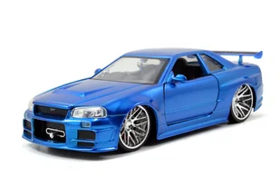 JADA FAST AND FURIOUS BRIAN'S NISSAN SKYLINE GT-R BNR34 NIEBIESKI 1:24 253203045 - Samochody i pojazdy dla dzieci - miniaturka - grafika 1