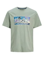 Koszulki męskie - Jack & Jones Koszulka "Colton" w kolorze zielonym - miniaturka - grafika 1