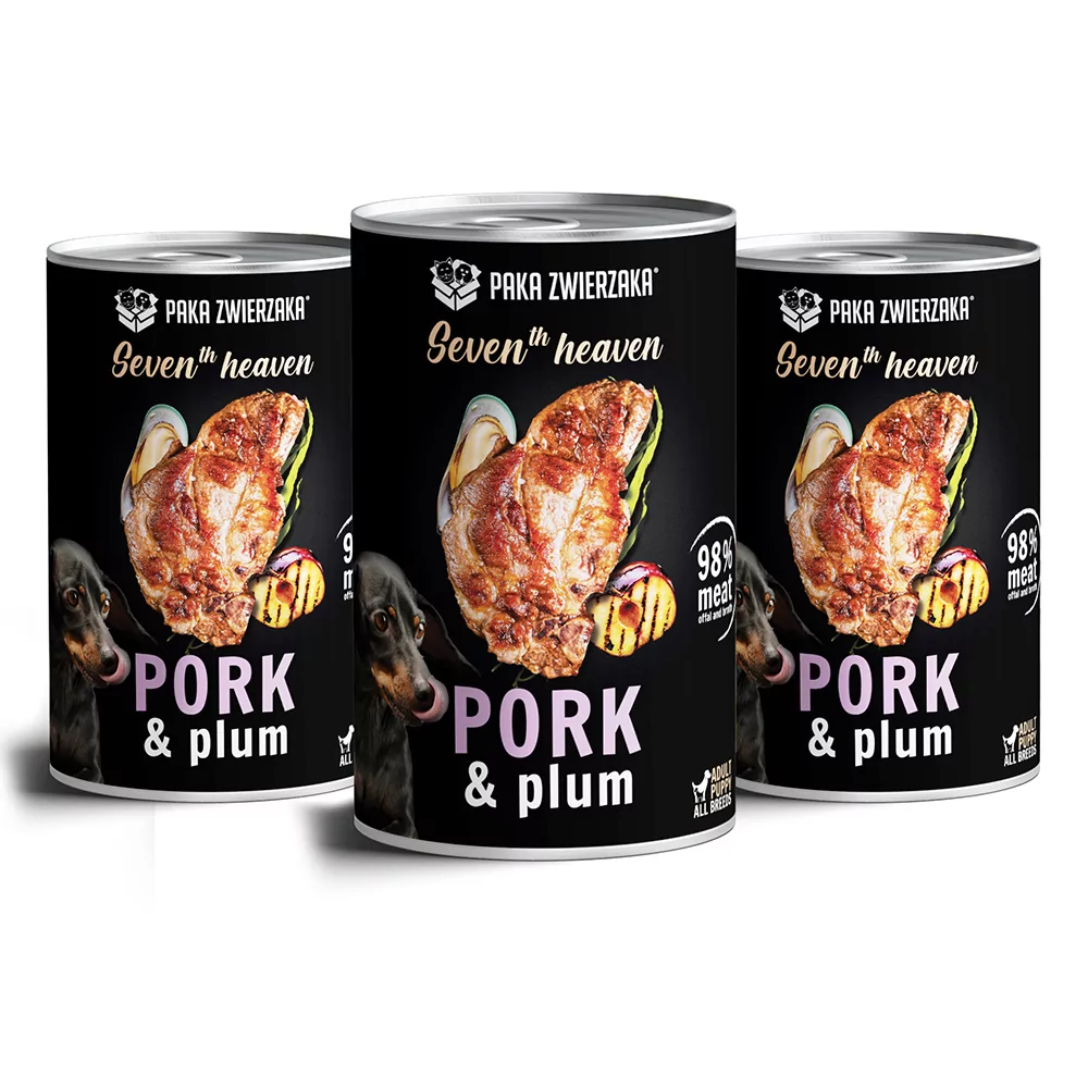 Paka Zwierzaka Seventh heaven Schab ze śliwką pork & plum) 3x400g