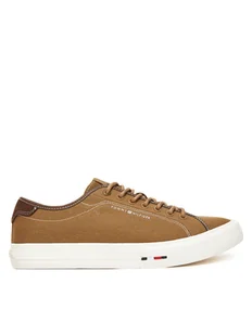Tommy Hilfiger Tenisówki Hi Vulc Street Canvas FM0FM05515 Brązowy - Trampki męskie - miniaturka - grafika 1