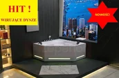 Wanny z hydromasażem - Zepehof Wirujące dysze Wanna z hydromasażem BS-706 narożna 150cmx150cmx65cm 2x masaż karku z podgrzewaczem+pilot - miniaturka - grafika 1
