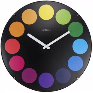 Nextime Zegar ścienny Dots Dome black by 3167 - Zegary - miniaturka - grafika 1