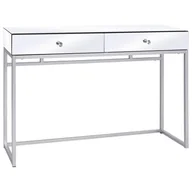 Konsole i sekretarzyki - vidaXL Lustrzany stolik typu konsola, stal i szkło, 107x33x77 cm - miniaturka - grafika 1