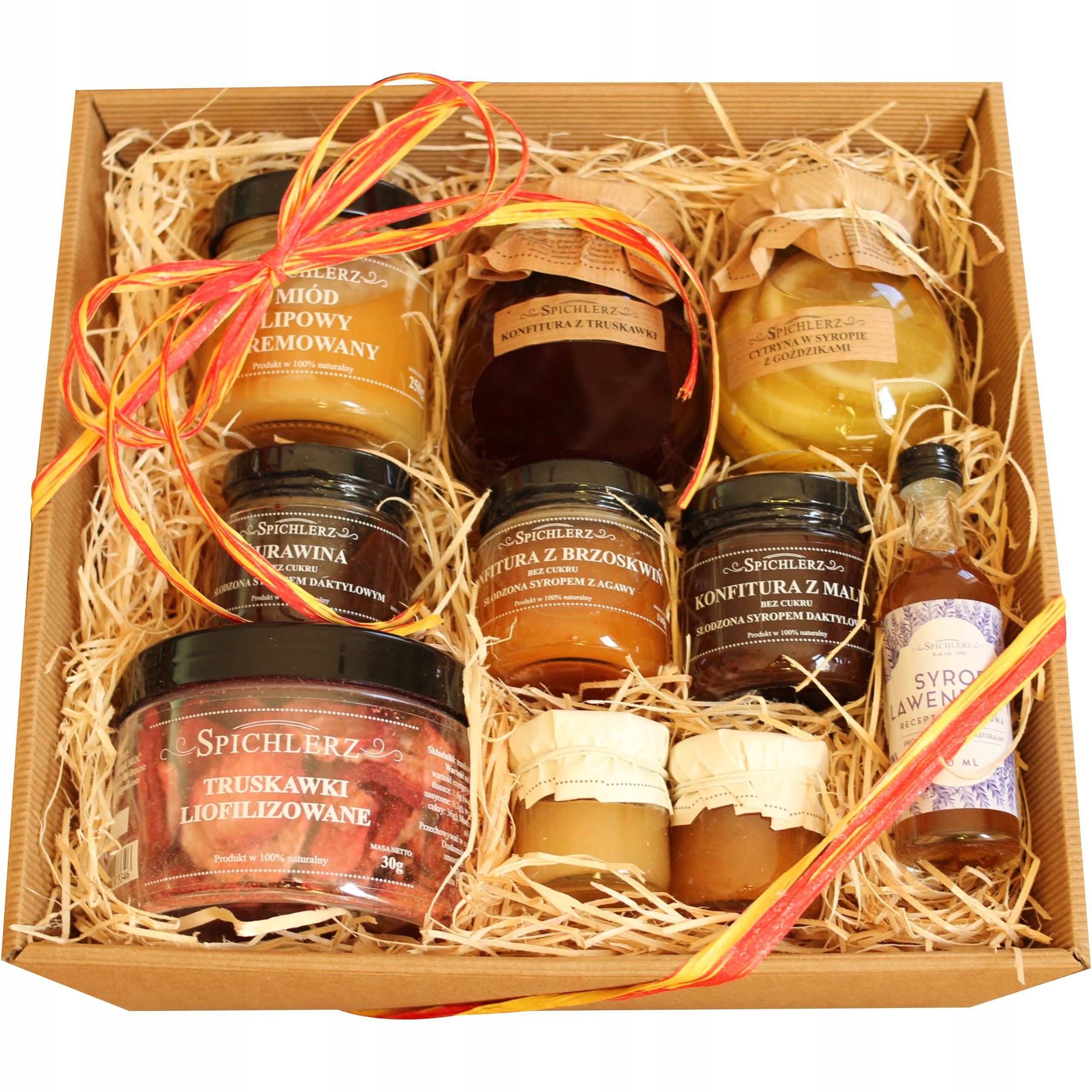 Duży premium kosz prezentowy na Urodziny rocznicę ślubu dla mamy babci taty