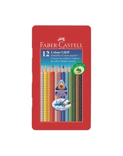 Faber-Castell Kredki 12kol Grip 2001 op.metalowe Faber - Przybory szkolne - miniaturka - grafika 1